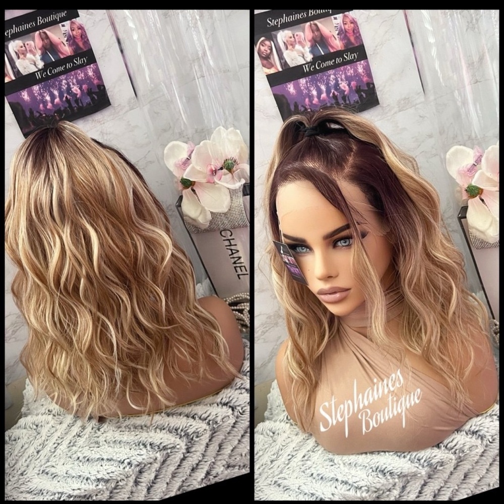 Human Hair Blended Lace Front Wig